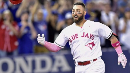 Blue Jays player Kevin Pillar during the game in which he used a homophobic slur