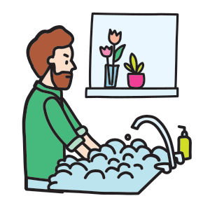 Image result for HUSBAND CLEANING THE HOME CLIPART