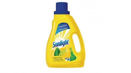 Bottle of Sunlight Lemon Fresh Liquid Laundry Detergent