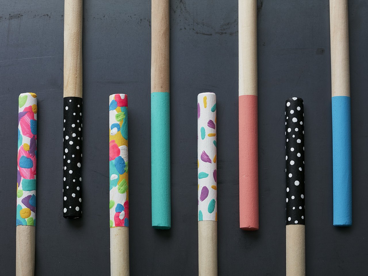 finished painted wood spoons craft