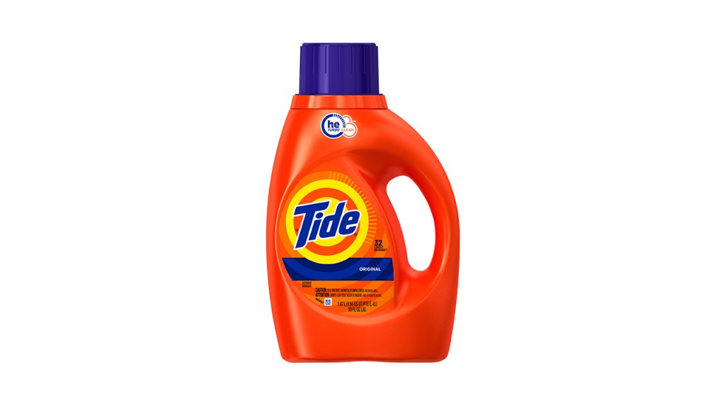 Bottle of Tide Original HE Turbo Clean Liquid Laundry Detergent