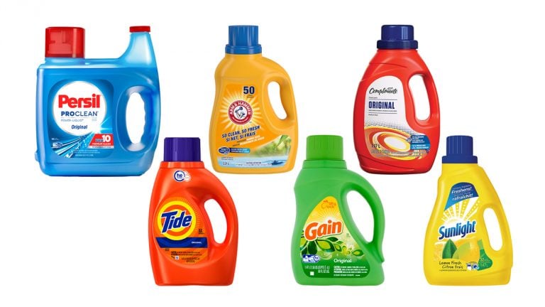 different detergents