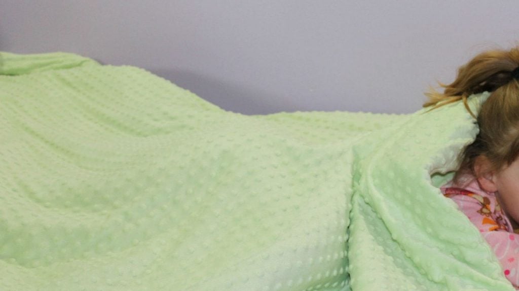 lime green weighted blanket