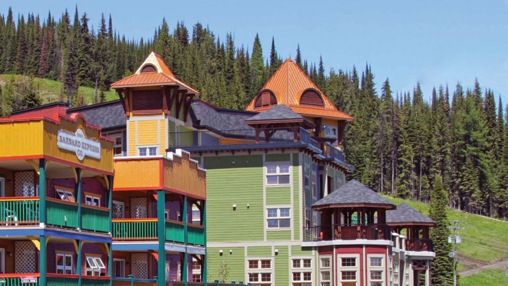 Picture of the village at Silver star Mountain Resort during the summer