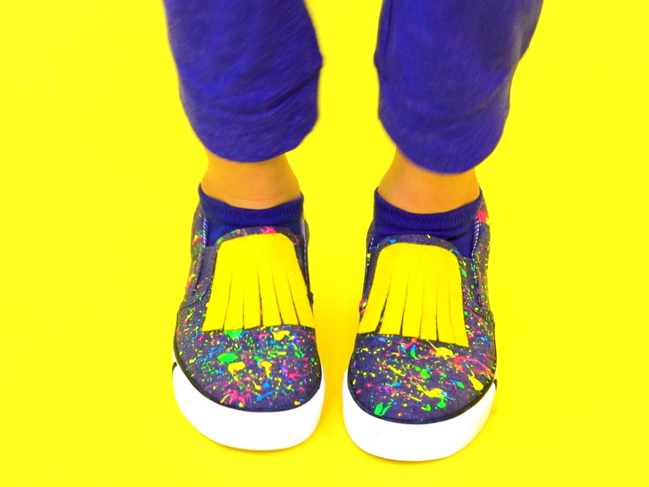 paint splatter shoes designer