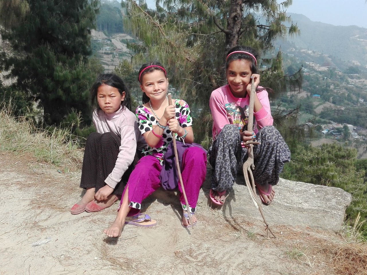 little girls in nepal