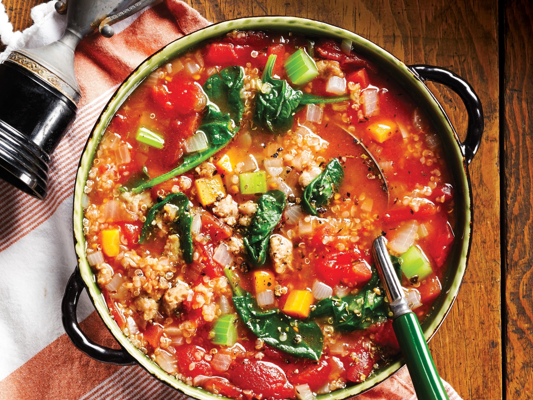 Hearty Sausage and Quinoa Minestrone