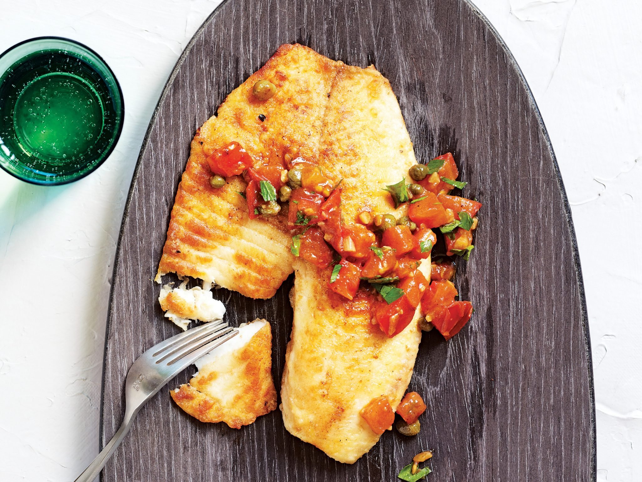 Pan-Fried Tilapia with Tomatoes and Capers