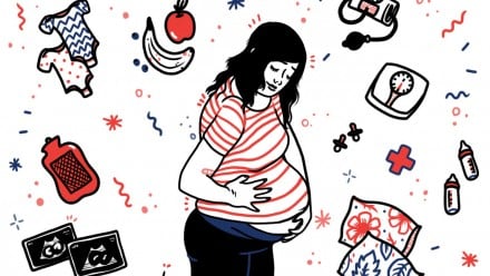 An illustration fo a pregnant woman