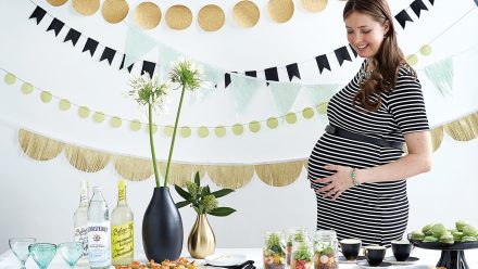 pregnant woman at her baby shower