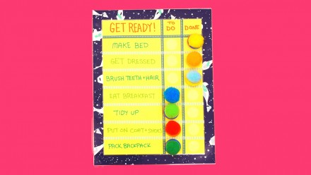 To-do list chart for back to school, helpful for ways to get the kids to school on time in the morning