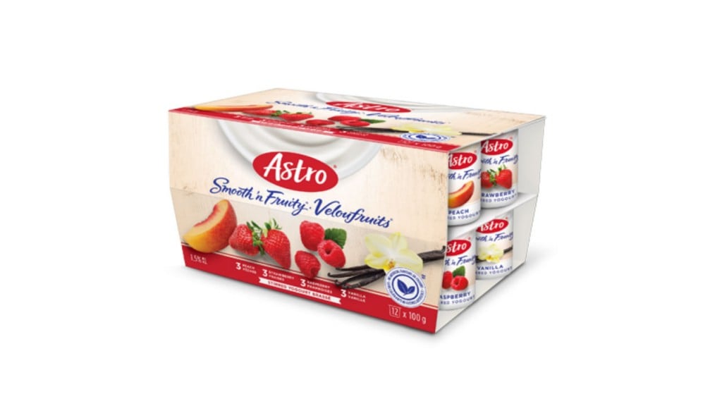 Astro Smooth ’n Fruity yogurt package