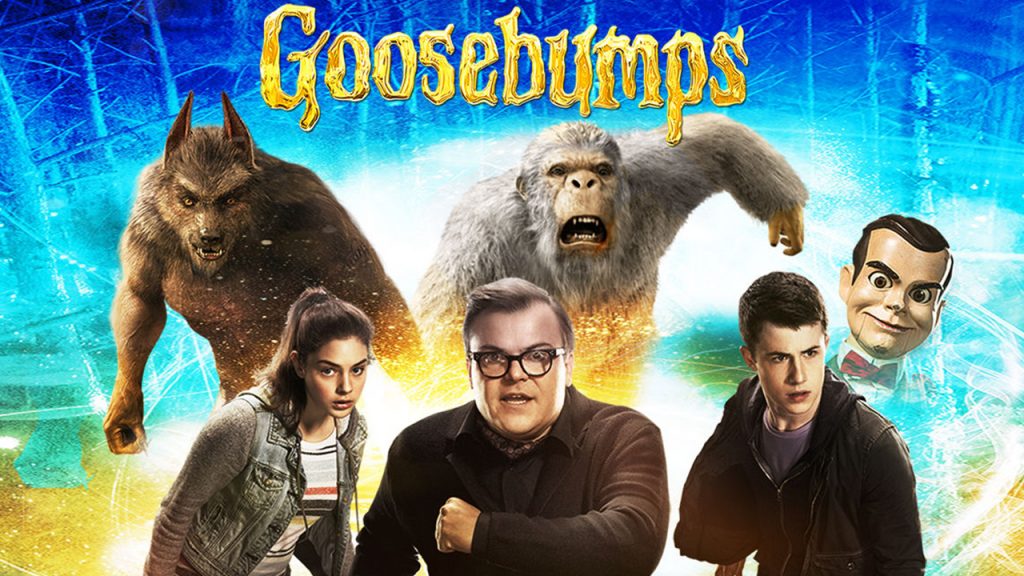 Promo poster for the Goosebumps movie starring Jack Black