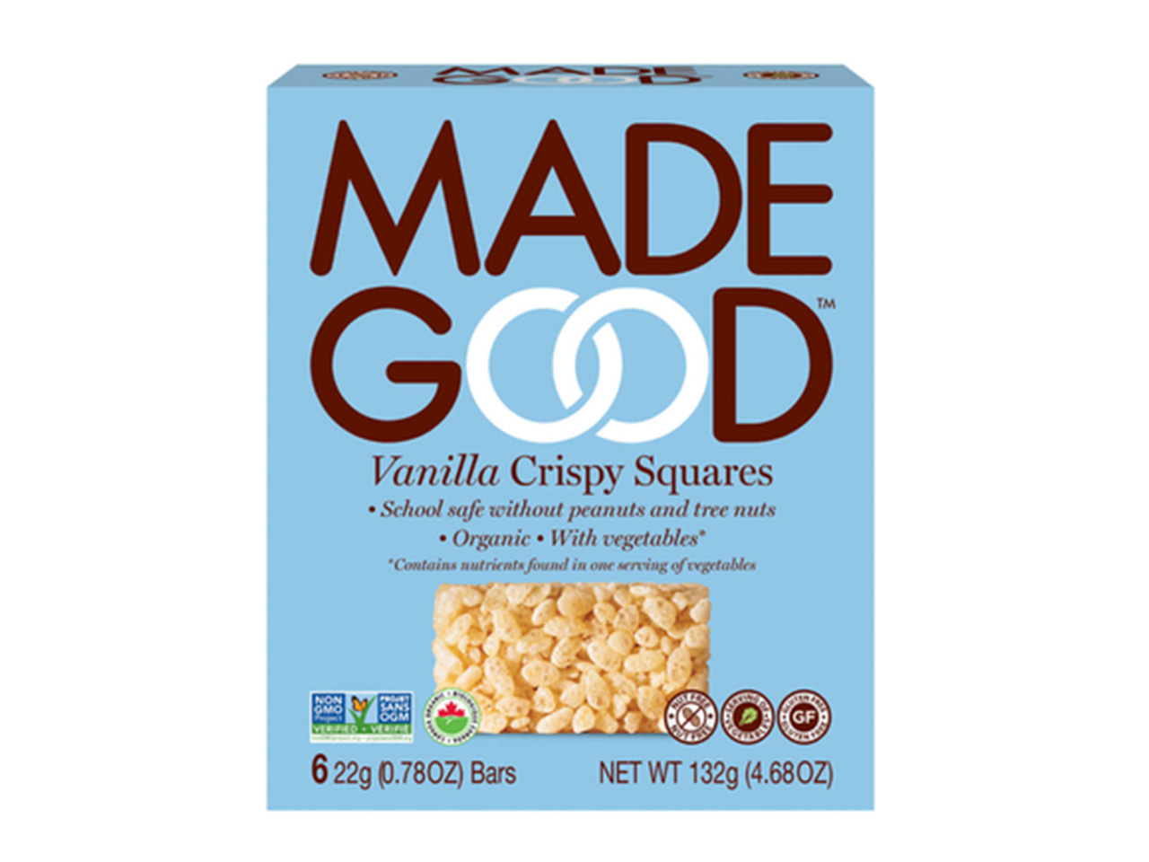 MadeGood Organic Vanilla Crispy Squares
