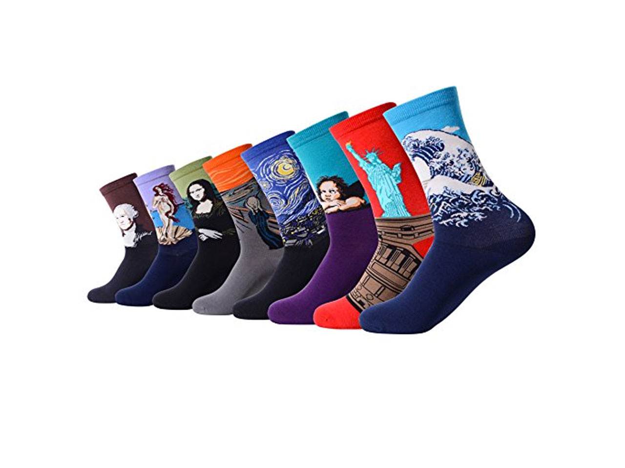 8-Pack Famous Painting Crew Socks