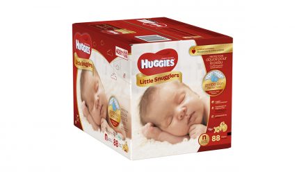 Box of Huggies Little Snugglers diapers