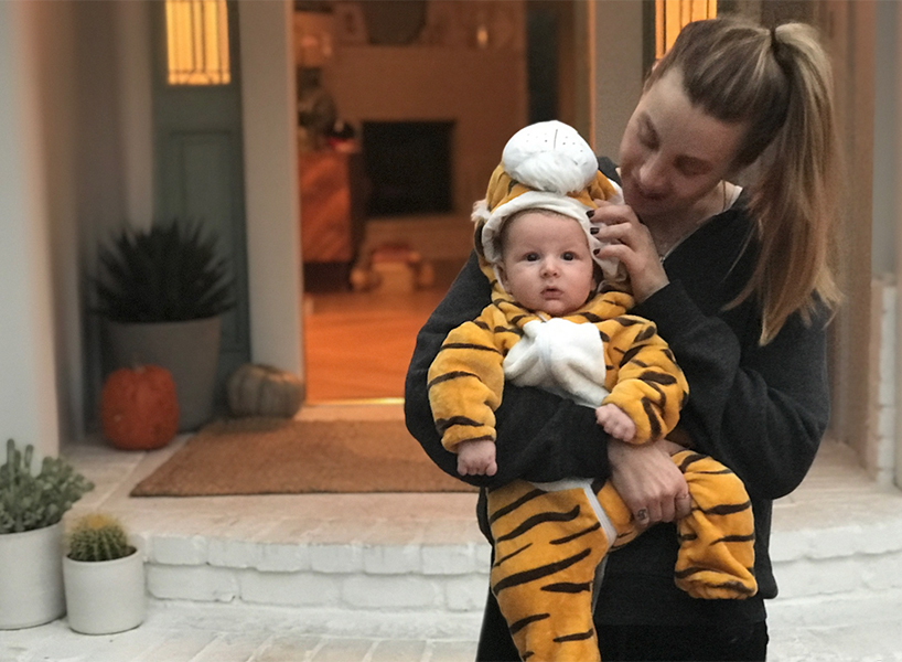 Whitney Port and her baby Sonny