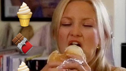 Kate Hudson eating a burger in How to Lose a Guy in 10 Days