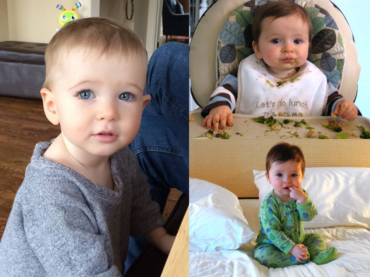 Three photos of babies