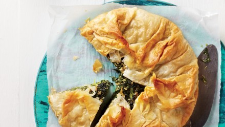 Spinach and feta inside a flaky crust