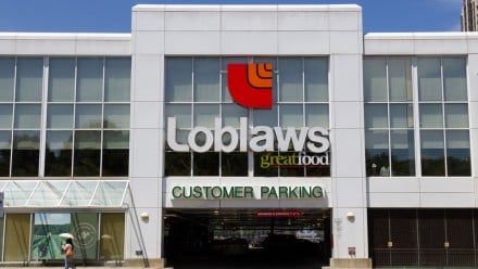 The outside of a Loblaws Store on a street in central Toronto.