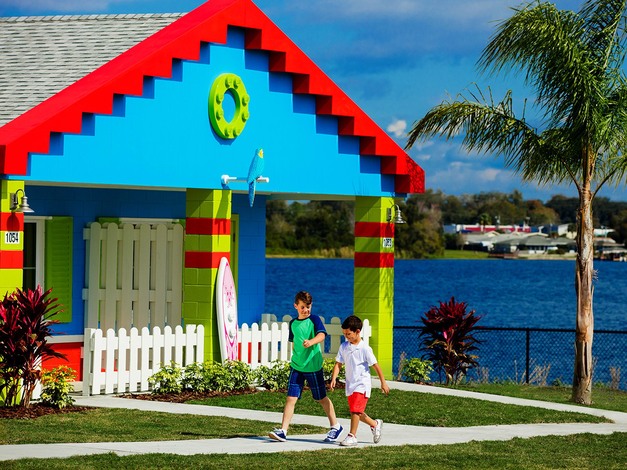 The new bungalows and playground LEGOLAND Beach Retreat at LEGOLAND Florida Resort