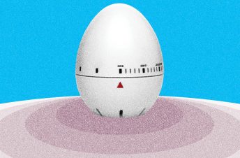  Egg timer on a blue background
