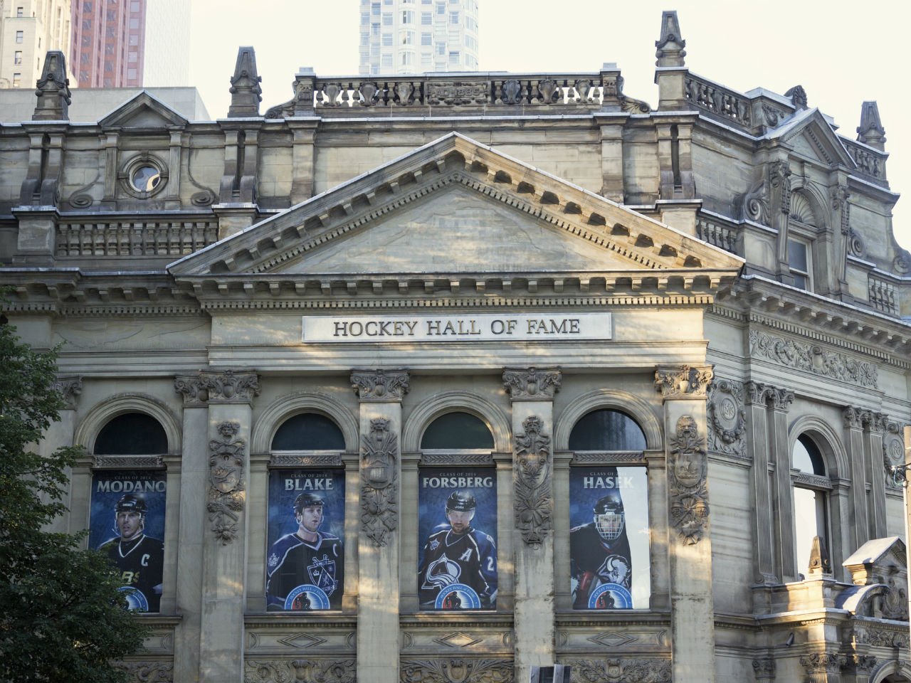 Outside the Hockey Hall of Fame in Toronto. 