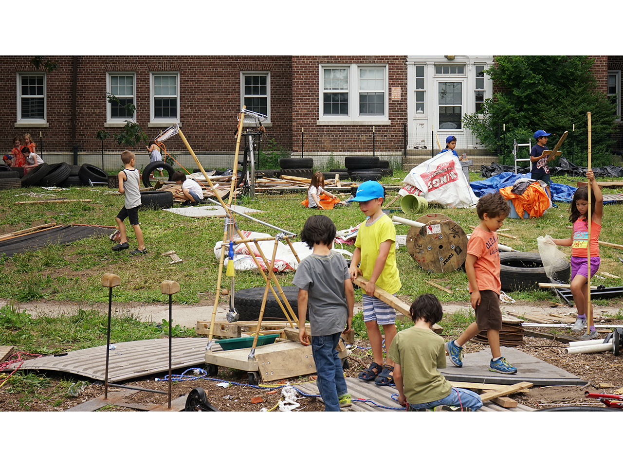 Kids playing at Play:ground on Governors Island