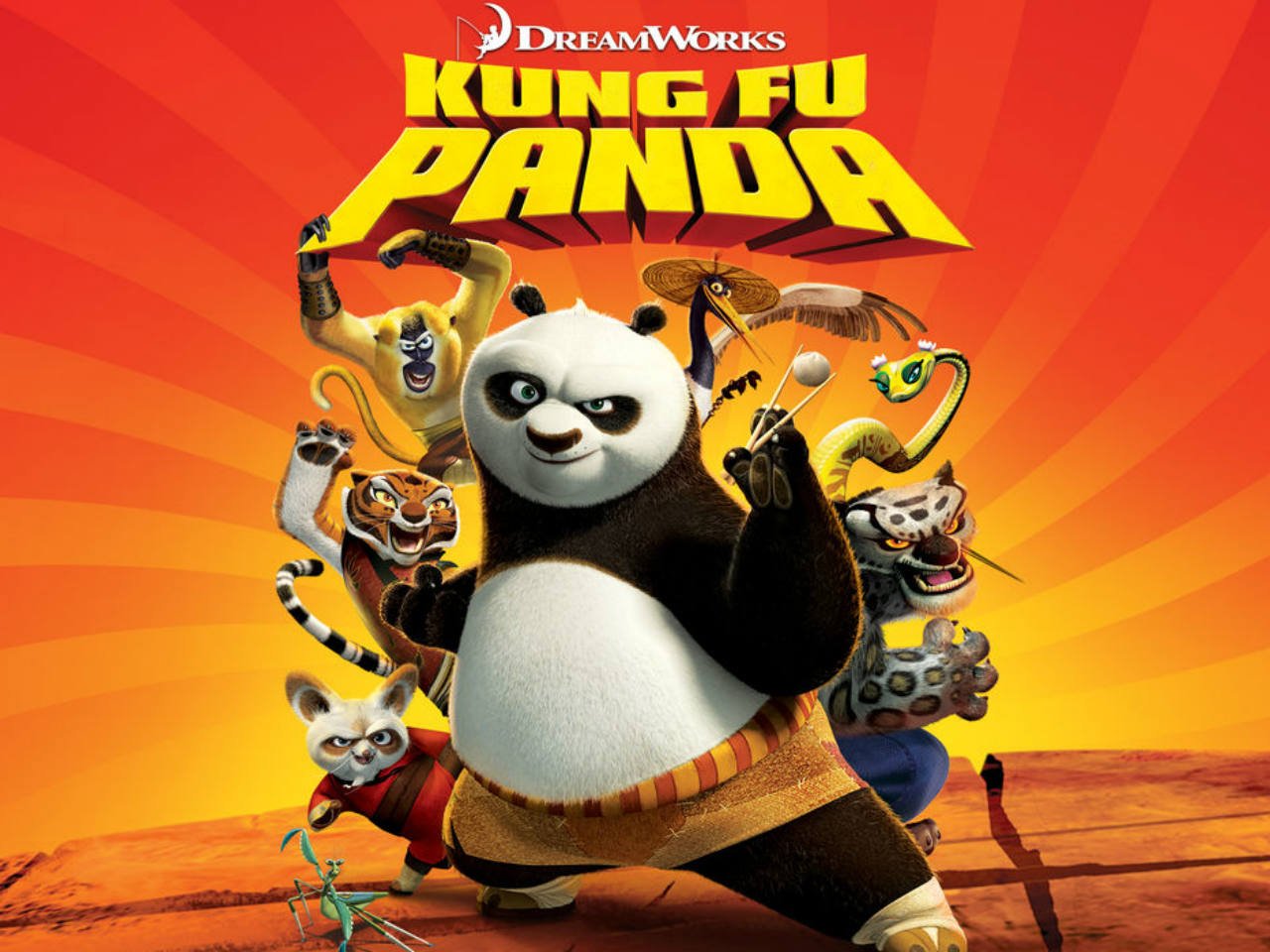 A movie poster of the kids movie Kung Fu Panda 