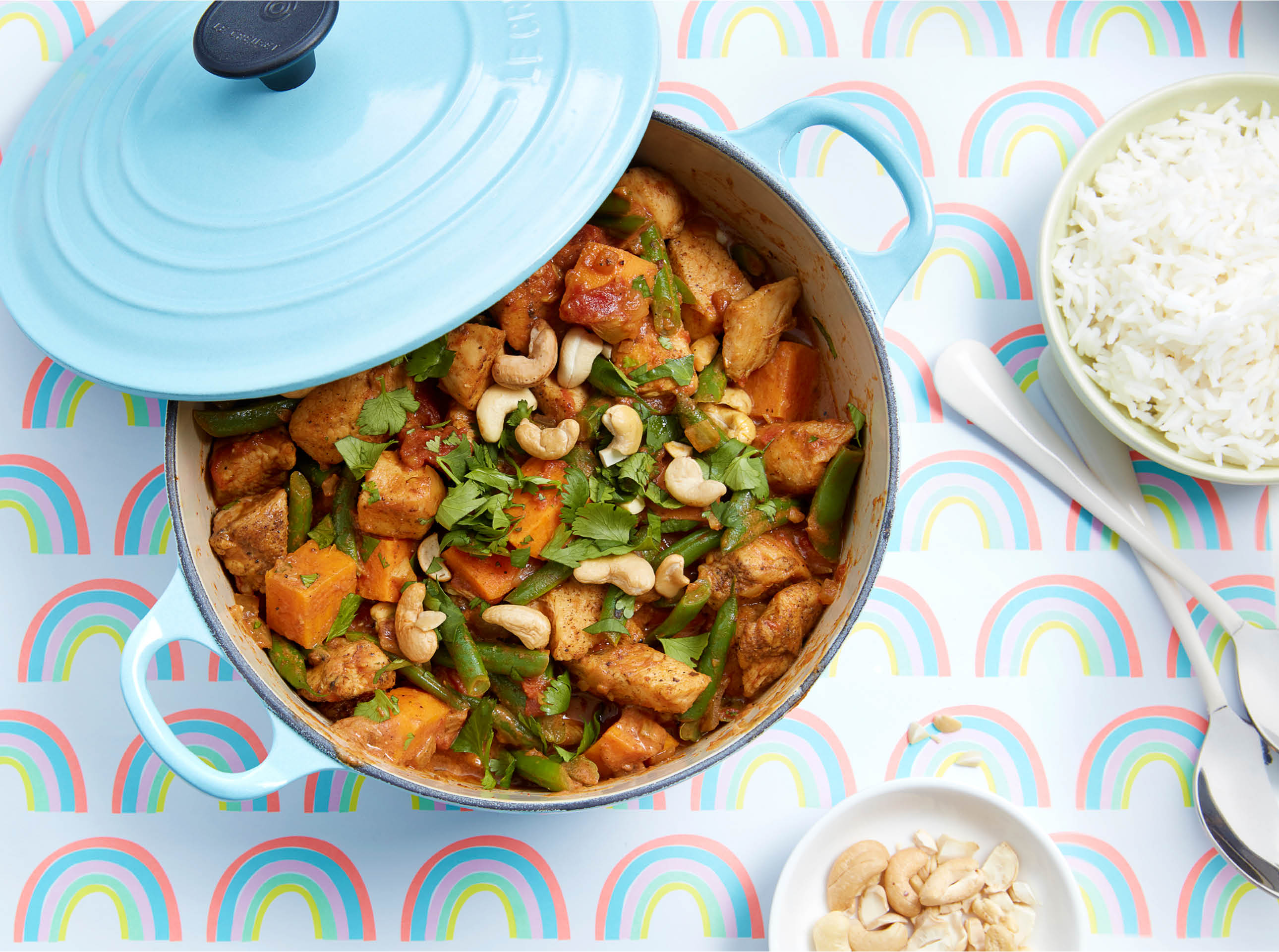 Chicken Curry with Cashews, Green Beans and Sweet Potato