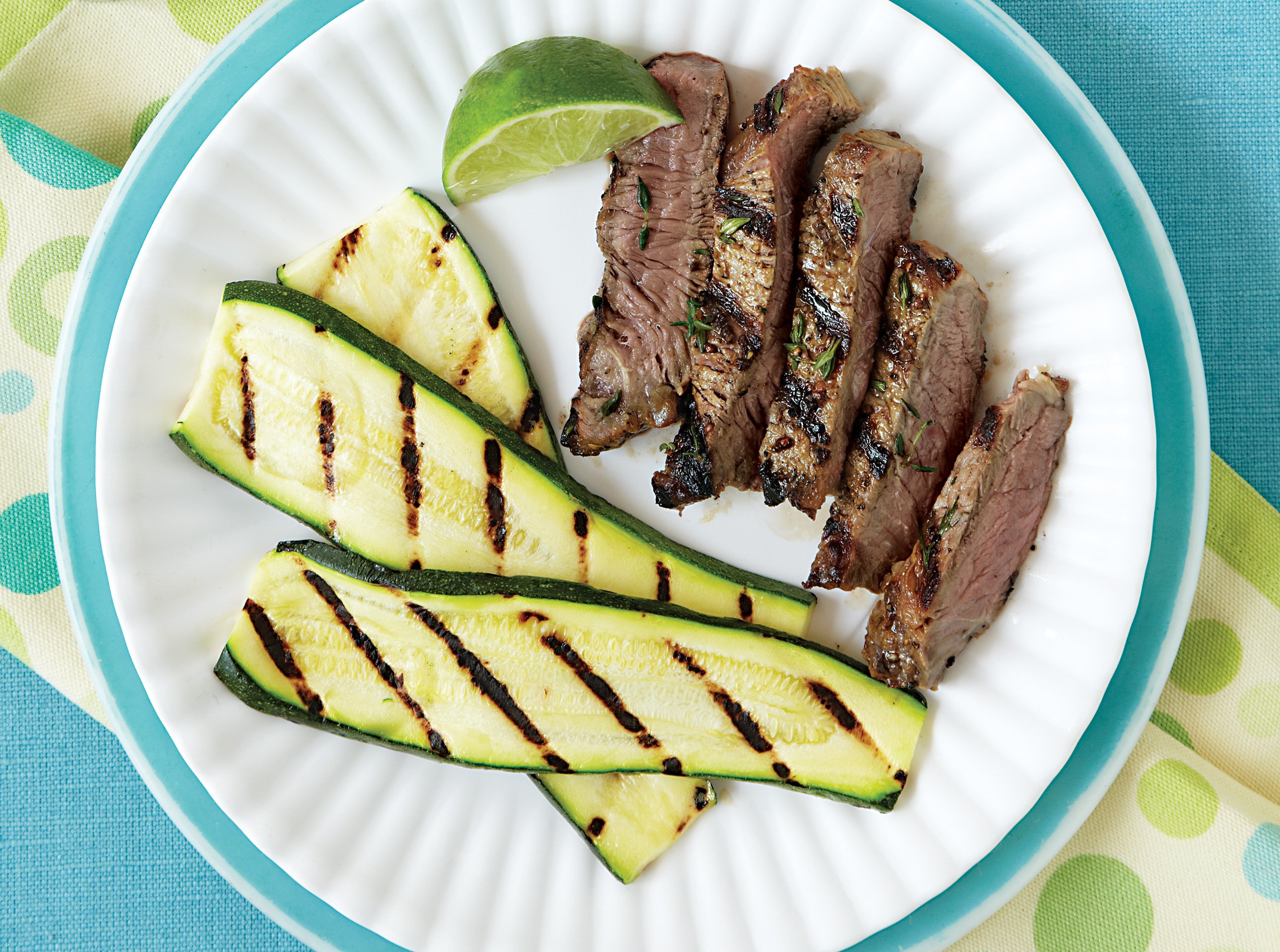 Lime-Marinated Steak with Zucchini