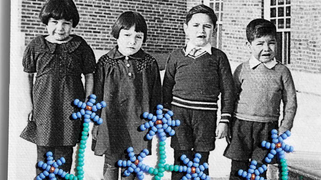 Kids in 1932 at the Shingwauk Indian Residential School