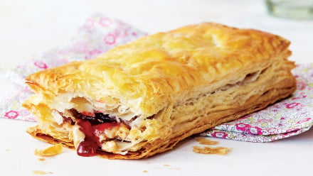 flaky pastry filled with peanut butter and jam