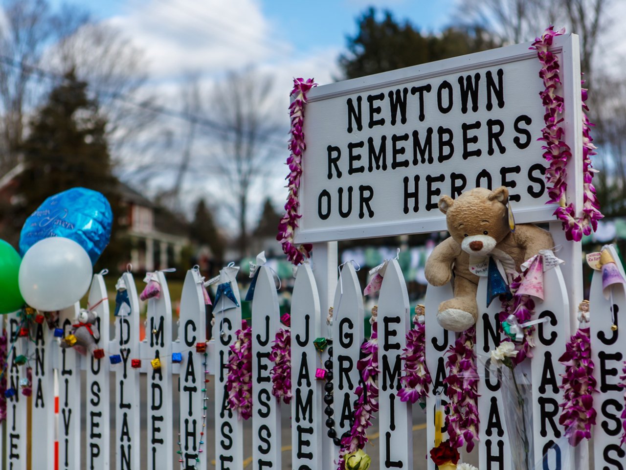 Sandy Hook Elementary School shooting memorial in Newtown, Connecticut
