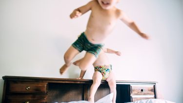 Jumping on a bed after toddler waking up too early