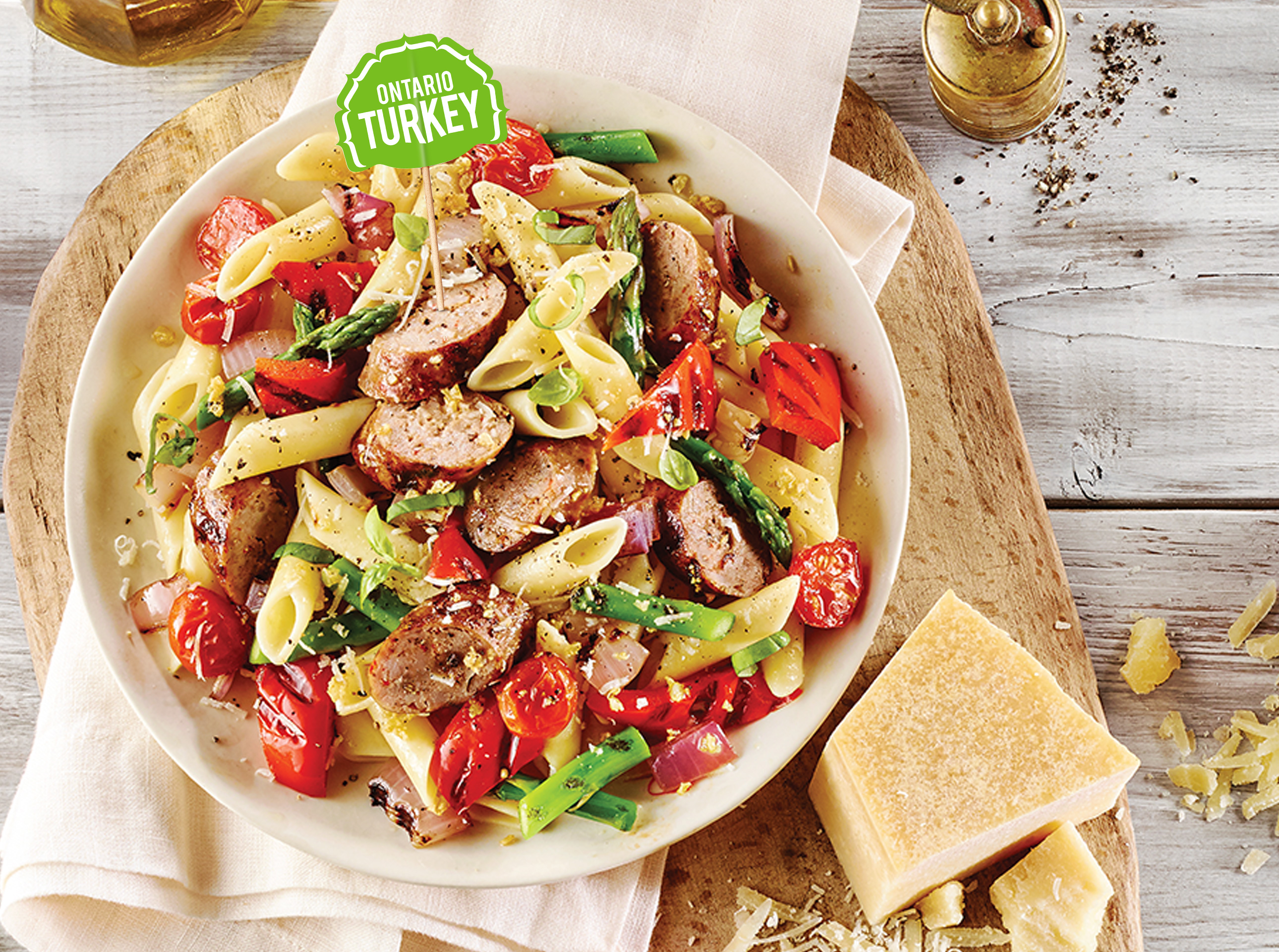 Turkey Sausage and Grilled Vegetable Penne