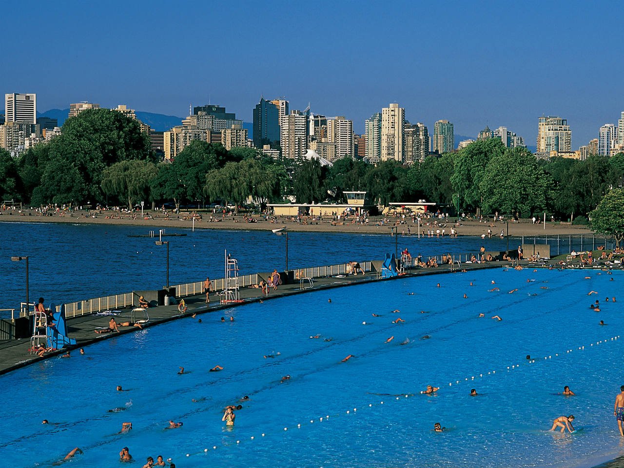 the pool and beach in Kitsilano Vancouver 