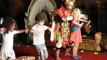 Salomon family dancing in Bali