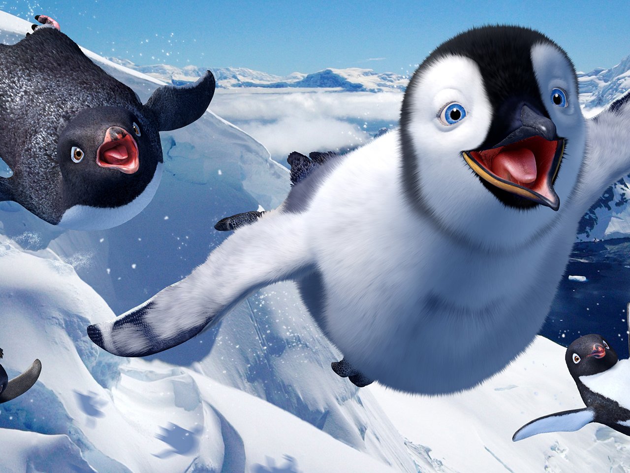 A still from the kids' animated movie Happy Feet