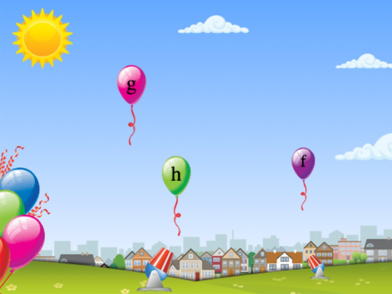 A still from the typing game Type-A-Balloon