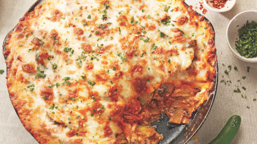 lasagna in a pan