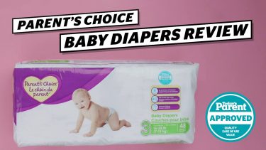 The packaging of Parents Choice Baby Diapers