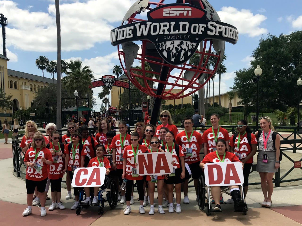 Team Canada Special Abilities arriving at ESPN Wide World of Sports, Disney