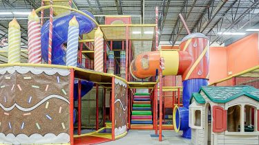 Play structure inside Candyland indoor playground