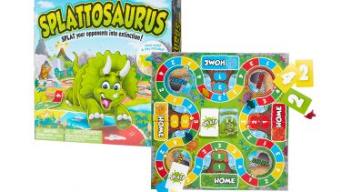 Splattosaurus game: A children's board game featuring dinosaurs
