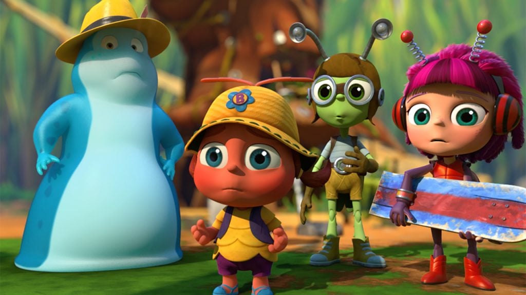 Promo image for Beat Bugs showing a group of bug explorers looking worried
