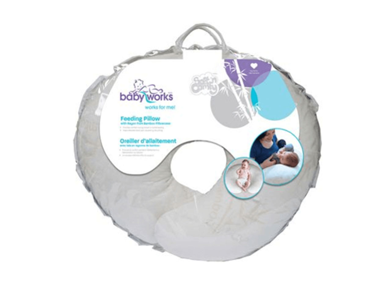 Baby Works Feeding Pillow with Bamboo Pillowcase