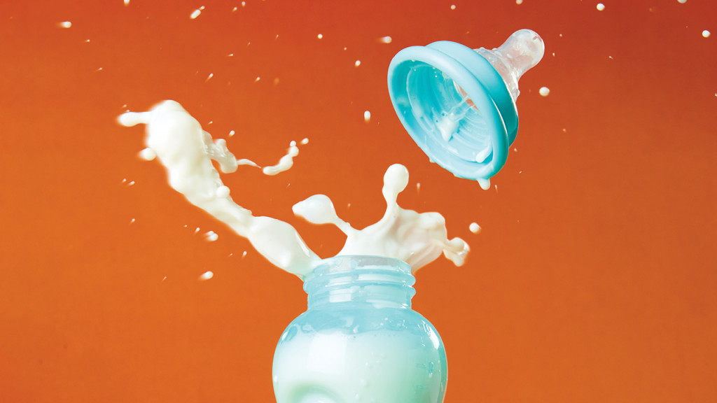 Fed is best image with bottle exploding with milk or formula