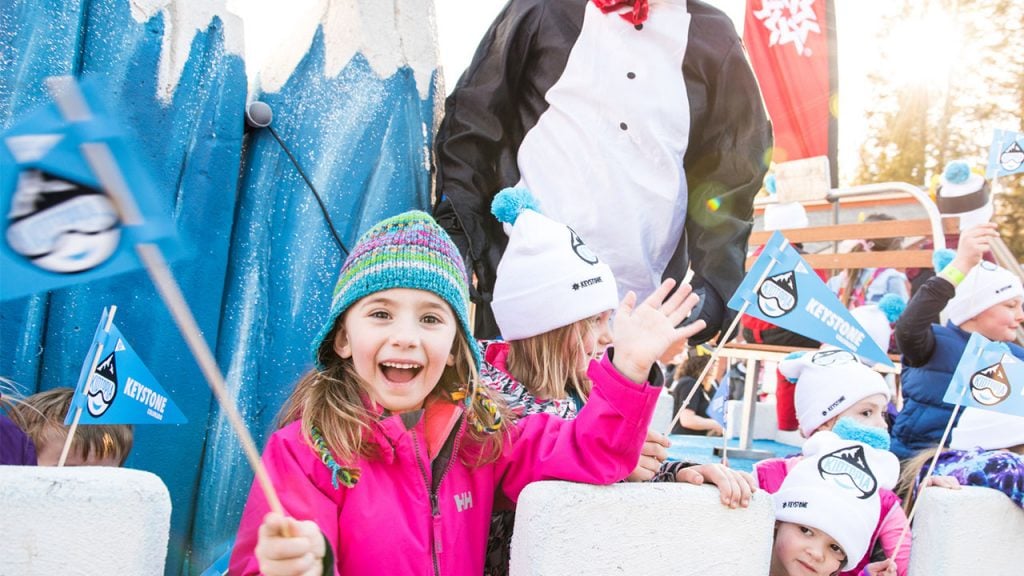 kids at a winter festival